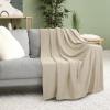 imageUtopia Bedding Knit Blanket Queen Size 90x90 Inches Grey Soft Lightweight Jersey Breathable Sweatshirt Blanket for BedCouch ampamp SofaCamel