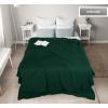 imageUtopia Bedding Knit Blanket Queen Size 90x90 Inches Grey Soft Lightweight Jersey Breathable Sweatshirt Blanket for BedCouch ampamp SofaForest Green