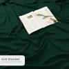 imageUtopia Bedding Knit Blanket Queen Size 90x90 Inches Grey Soft Lightweight Jersey Breathable Sweatshirt Blanket for BedCouch ampamp SofaForest Green