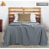 imageUtopia Bedding Knit Blanket Queen Size 90x90 Inches Grey Soft Lightweight Jersey Breathable Sweatshirt Blanket for BedCouch ampamp SofaGrey