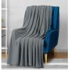 imageUtopia Bedding Knit Blanket Queen Size 90x90 Inches Grey Soft Lightweight Jersey Breathable Sweatshirt Blanket for BedCouch ampamp SofaGrey