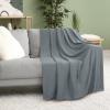 imageUtopia Bedding Knit Blanket Queen Size 90x90 Inches Grey Soft Lightweight Jersey Breathable Sweatshirt Blanket for BedCouch ampamp SofaGrey