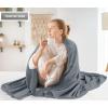 imageUtopia Bedding Knit Blanket Queen Size 90x90 Inches Grey Soft Lightweight Jersey Breathable Sweatshirt Blanket for BedCouch ampamp SofaGrey
