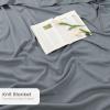 imageUtopia Bedding Knit Blanket Queen Size 90x90 Inches Grey Soft Lightweight Jersey Breathable Sweatshirt Blanket for BedCouch ampamp SofaGrey