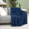 imageUtopia Bedding Knit Blanket Queen Size 90x90 Inches Grey Soft Lightweight Jersey Breathable Sweatshirt Blanket for BedCouch ampamp SofaNavy