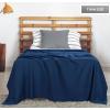 imageUtopia Bedding Knit Blanket Queen Size 90x90 Inches Grey Soft Lightweight Jersey Breathable Sweatshirt Blanket for BedCouch ampamp SofaNavy