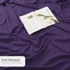 imageUtopia Bedding Knit Blanket Queen Size 90x90 Inches Grey Soft Lightweight Jersey Breathable Sweatshirt Blanket for BedCouch ampamp SofaPurple
