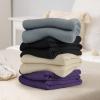 imageUtopia Bedding Knit Blanket Queen Size 90x90 Inches Grey Soft Lightweight Jersey Breathable Sweatshirt Blanket for BedCouch ampamp SofaPurple