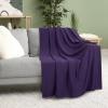 imageUtopia Bedding Knit Blanket Queen Size 90x90 Inches Grey Soft Lightweight Jersey Breathable Sweatshirt Blanket for BedCouch ampamp SofaPurple