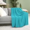 imageUtopia Bedding Knit Blanket Queen Size 90x90 Inches Grey Soft Lightweight Jersey Breathable Sweatshirt Blanket for BedCouch ampamp SofaTurquoise