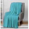 imageUtopia Bedding Knit Blanket Queen Size 90x90 Inches Grey Soft Lightweight Jersey Breathable Sweatshirt Blanket for BedCouch ampamp SofaTurquoise