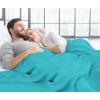imageUtopia Bedding Knit Blanket Queen Size 90x90 Inches Grey Soft Lightweight Jersey Breathable Sweatshirt Blanket for BedCouch ampamp SofaTurquoise