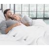 imageUtopia Bedding Knit Blanket Queen Size 90x90 Inches Grey Soft Lightweight Jersey Breathable Sweatshirt Blanket for BedCouch ampamp SofaWhite