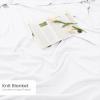 imageUtopia Bedding Knit Blanket Queen Size 90x90 Inches Grey Soft Lightweight Jersey Breathable Sweatshirt Blanket for BedCouch ampamp SofaWhite