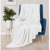 imageUtopia Bedding Knit Blanket Queen Size 90x90 Inches Grey Soft Lightweight Jersey Breathable Sweatshirt Blanket for BedCouch ampamp SofaWhite