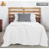 imageUtopia Bedding Knit Blanket Queen Size 90x90 Inches Grey Soft Lightweight Jersey Breathable Sweatshirt Blanket for BedCouch ampamp SofaWhite