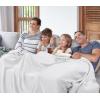 imageUtopia Bedding Knit Blanket Queen Size 90x90 Inches Grey Soft Lightweight Jersey Breathable Sweatshirt Blanket for BedCouch ampamp SofaWhite