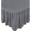 imageUtopia Bedding Bed Ruffle  Dust Ruffle  Easy Fit with 15 Inch Tailored Drop  Hotel Quality Shrinkage and Fade Resistant Twin Grey