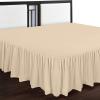 imageUtopia Bedding Bed Ruffle  Easy Fit with 16 Inch Tailored Drop  Hotel Quality Shrinkage and Fade Resistant King Beige