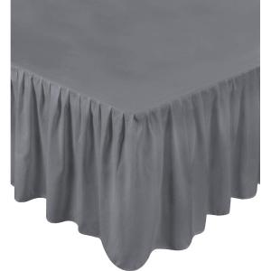 imageUtopia Bedding Bed Ruffle  Dust Ruffle  Easy Fit with 15 Inch Tailored Drop  Hotel Quality Shrinkage and Fade Resistant Twin Grey