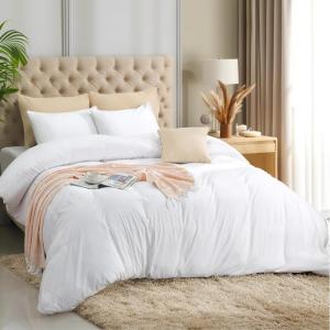 imageUtopia Bedding Duvet Cover Set with Pillowcases  3 Pieces Bedding Duvet Cover with Zipper Closure  1 Duvet Cover with 2 Pillowcases  Soft Brushed MicrofiberFull BlackWhite