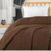 imageUtopia Bedding White 100 Cotton Waffle Blanket 300 GSM King  90x108 Inch Soft Lightweight Breathable Bed Blanket for All SeasonBrown