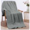 imageUtopia Bedding White 100 Cotton Waffle Blanket 300 GSM King  90x108 Inch Soft Lightweight Breathable Bed Blanket for All SeasonCool Grey