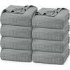 imageUtopia Bedding White 100 Cotton Waffle Blanket 300 GSM King  90x108 Inch Soft Lightweight Breathable Bed Blanket for All SeasonCool Grey