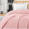 imageUtopia Bedding White 100 Cotton Waffle Blanket 300 GSM King  90x108 Inch Soft Lightweight Breathable Bed Blanket for All SeasonDusky Pink
