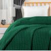 imageUtopia Bedding White 100 Cotton Waffle Blanket 300 GSM King  90x108 Inch Soft Lightweight Breathable Bed Blanket for All SeasonForest Green