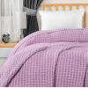 imageUtopia Bedding White 100 Cotton Waffle Blanket 300 GSM King  90x108 Inch Soft Lightweight Breathable Bed Blanket for All SeasonLavender