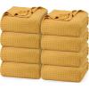 imageUtopia Bedding White 100 Cotton Waffle Blanket 300 GSM King  90x108 Inch Soft Lightweight Breathable Bed Blanket for All SeasonMustard