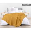 imageUtopia Bedding White 100 Cotton Waffle Blanket 300 GSM King  90x108 Inch Soft Lightweight Breathable Bed Blanket for All SeasonMustard