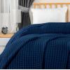 imageUtopia Bedding White 100 Cotton Waffle Blanket 300 GSM King  90x108 Inch Soft Lightweight Breathable Bed Blanket for All SeasonNavy