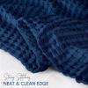 imageUtopia Bedding White 100 Cotton Waffle Blanket 300 GSM King  90x108 Inch Soft Lightweight Breathable Bed Blanket for All SeasonNavy