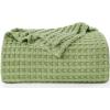 imageUtopia Bedding White 100 Cotton Waffle Blanket 300 GSM King  90x108 Inch Soft Lightweight Breathable Bed Blanket for All SeasonSage Green
