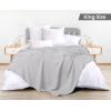 imageUtopia Bedding White 100 Cotton Waffle Blanket 300 GSM King  90x108 Inch Soft Lightweight Breathable Bed Blanket for All SeasonSilver