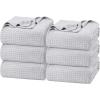 imageUtopia Bedding White 100 Cotton Waffle Blanket 300 GSM King  90x108 Inch Soft Lightweight Breathable Bed Blanket for All SeasonSilver