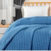 imageUtopia Bedding White 100 Cotton Waffle Blanket 300 GSM King  90x108 Inch Soft Lightweight Breathable Bed Blanket for All SeasonWedgewood