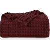 imageUtopia Bedding White 100 Cotton Waffle Blanket 300 GSM King  90x108 Inch Soft Lightweight Breathable Bed Blanket for All SeasonBurgundy