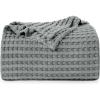 imageUtopia Bedding White 100 Cotton Waffle Blanket 300 GSM King  90x108 Inch Soft Lightweight Breathable Bed Blanket for All SeasonCool Grey