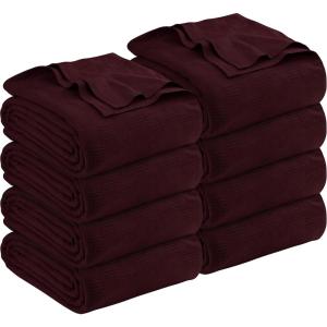 imageUtopia Bedding Burgundy 100 Cotton Blanket Queen Size  90x90 Inch 350GSM Lightweight Soft and Breathable Thermal Blanket for All Seasons Pack of 8