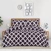 imageUtopia Bedding Printed Comforter Set with 2 Pillow Shams  Luxurious Brushed Microfiber  Down Alternative Comforter  Soft and Comfortable Bulk Pack of 4 KingCal King Plum