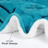imageUtopia Bedding Sherpa Bed Blanket King Size Turquoise 480GSM 90x102 Inches Soft Reversible Blanket Bulk Pack of 6