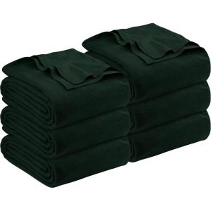 imageUtopia Bedding Forest Green 100 Cotton Blanket King Size  90x108 Inch 350GSM Lightweight Soft and Breathable Thermal Blanket for All Seasons Pack of 6
