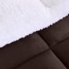 imageUtopia Bedding All Season Alternative Fleece Comforter  Reversible Sherpa Comforter Set King Chocolate with 2 Pillow Shams  Soft and Comfortable  Machine Washable