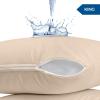 imageUtopia Bedding Waterproof Pillow Protectors Zippered 2 Pack Red Queen Size Zippered Pillowcases Bed Bug Proof Pillow Encasement Covers 20 x 28 InchesBeige