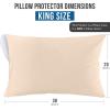 imageUtopia Bedding Waterproof Pillow Protectors Zippered 2 Pack Red Queen Size Zippered Pillowcases Bed Bug Proof Pillow Encasement Covers 20 x 28 InchesBeige