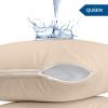 imageUtopia Bedding Waterproof Pillow Protectors Zippered 2 Pack Red Queen Size Zippered Pillowcases Bed Bug Proof Pillow Encasement Covers 20 x 28 InchesBeige