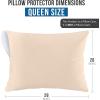 imageUtopia Bedding Waterproof Pillow Protectors Zippered 2 Pack Red Queen Size Zippered Pillowcases Bed Bug Proof Pillow Encasement Covers 20 x 28 InchesBeige